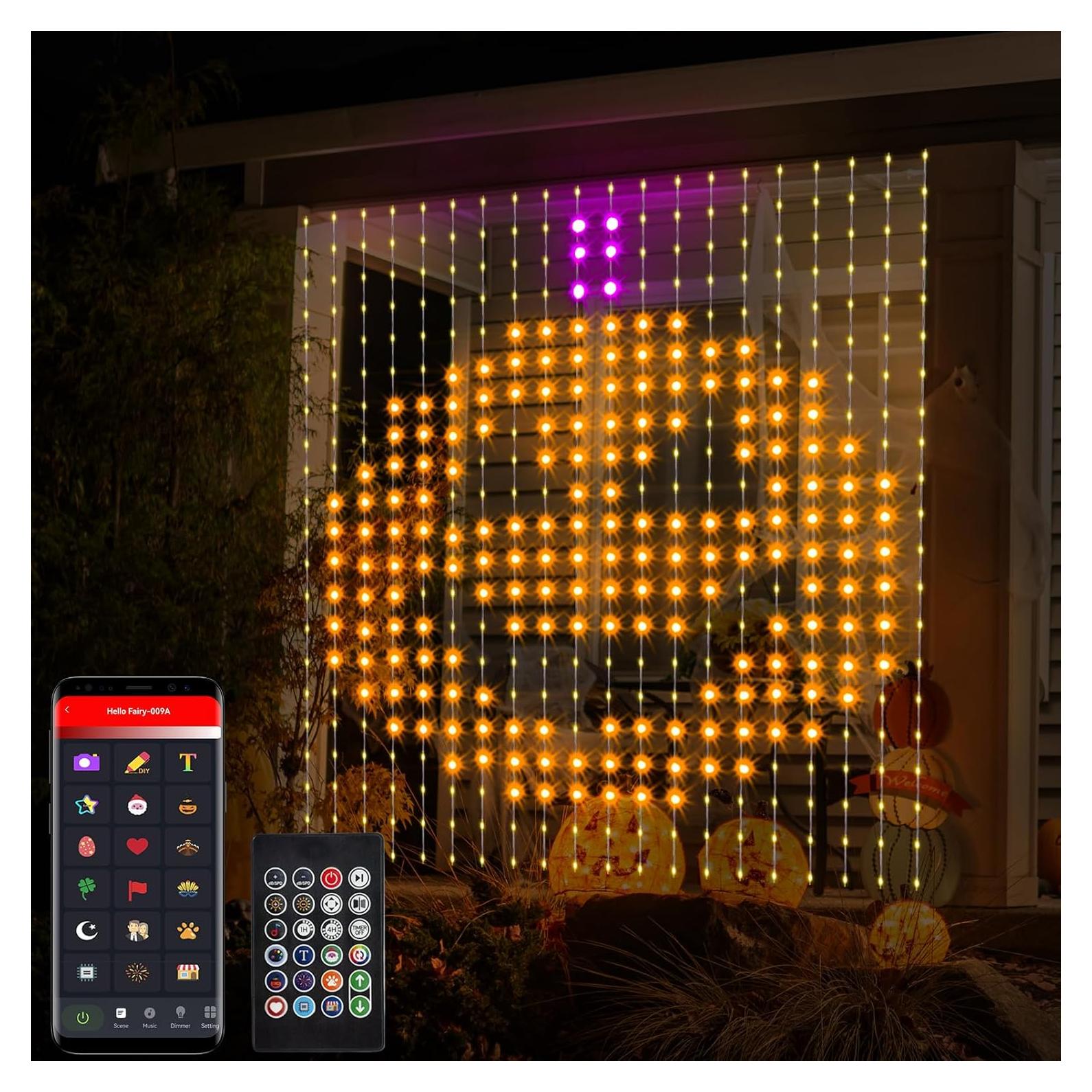 Luces de Cortina Inteligentes LED 2m x 2m Linhai Dema RGB