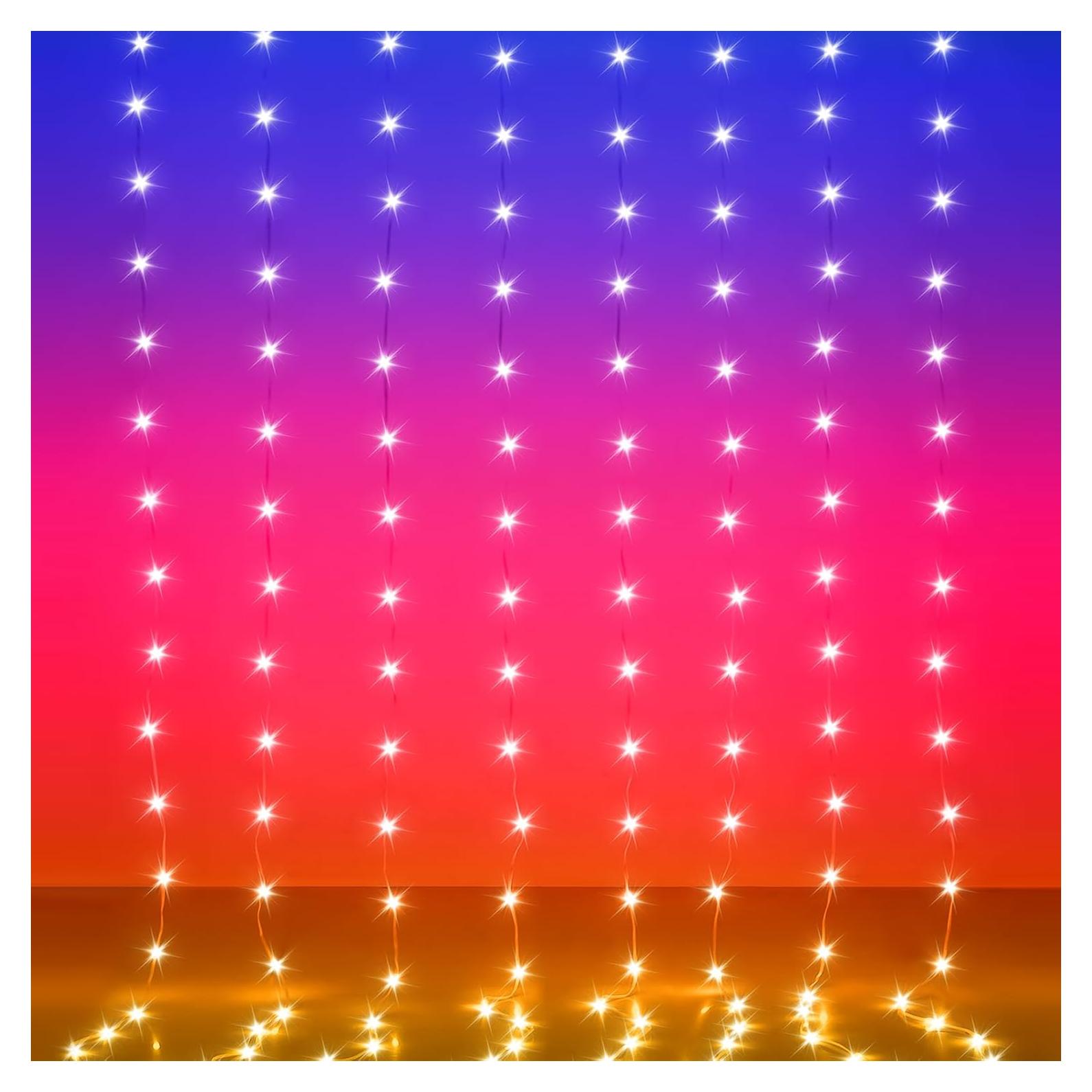 Luces de Cortina LED KepStars 144 RGB 2.44m x 1.83m Control APP