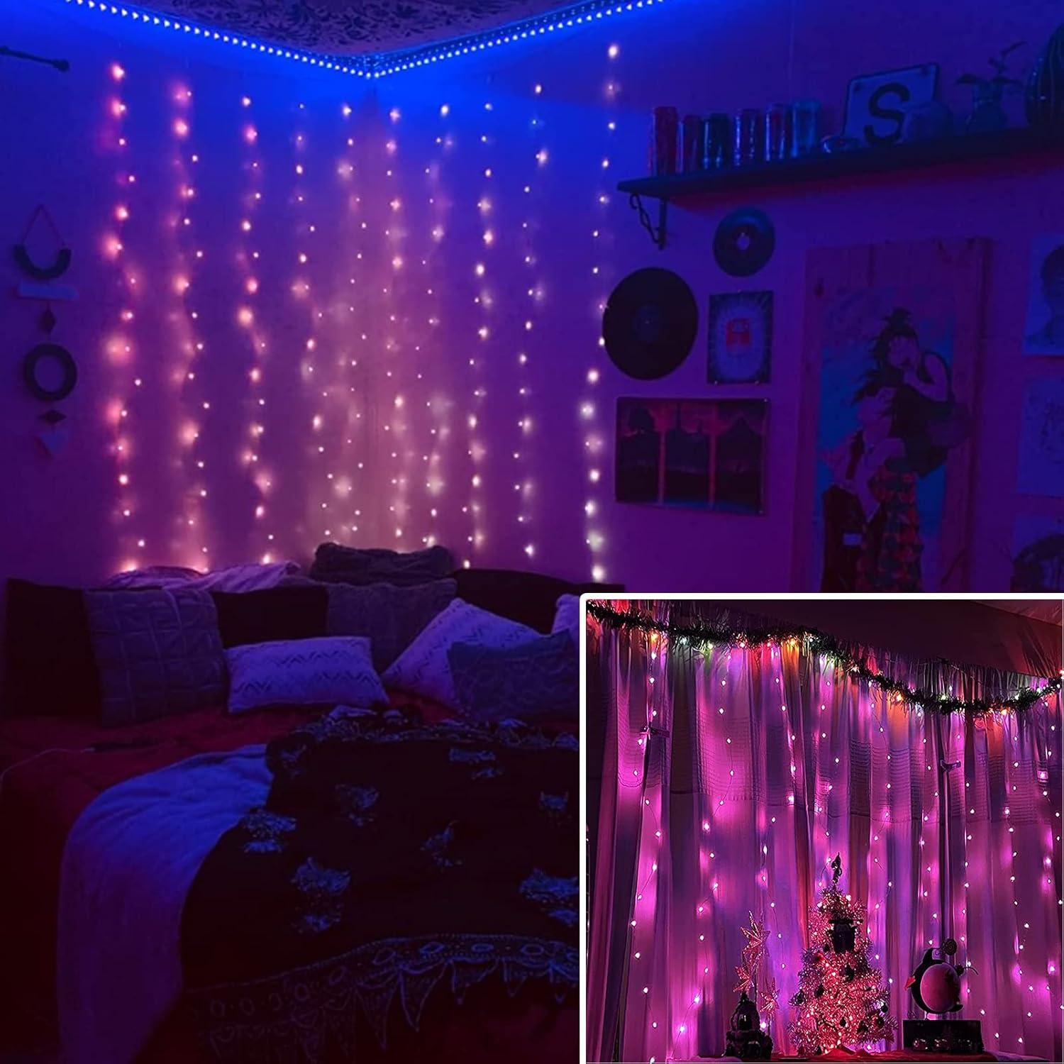 Luces de Cortina LED K-16 con Control Remoto - 16 Colores