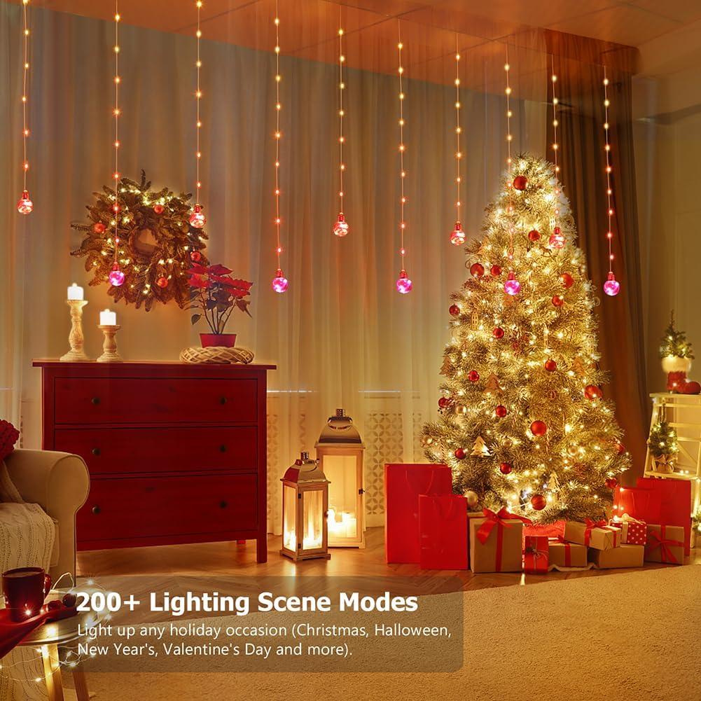 Luces de Cortina LED KepStars 3.0m x 1.0m RGB Control Remoto