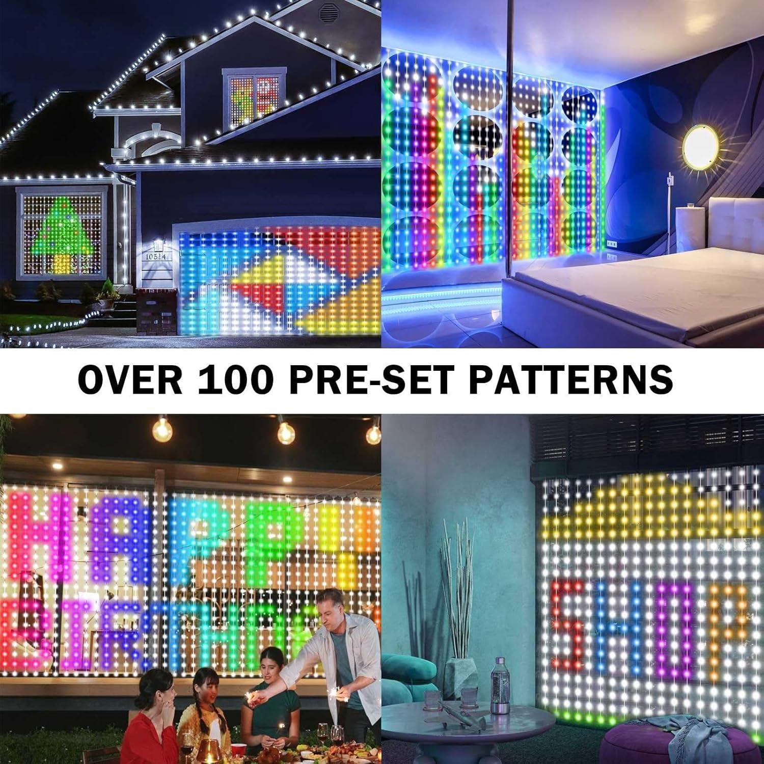 Luces de Cortina LED ASTRAEA 400 con Control Remoto y APP