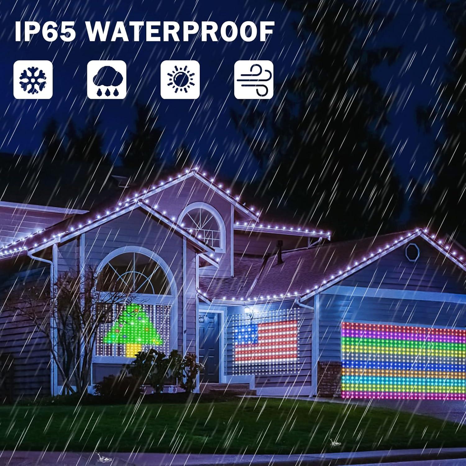 Luces de Cortina LED ASTRAEA 400 con Control Remoto y APP