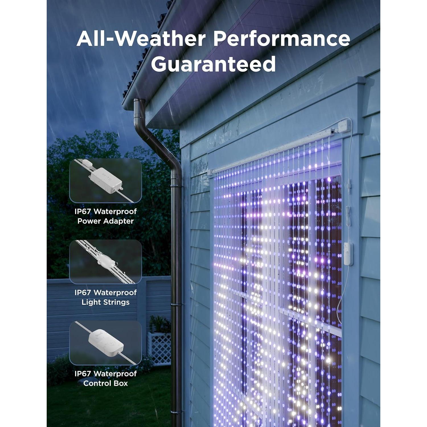 Luces de Cortina LED Govee Pro 960 LEDs IP67 1.65x1.75m