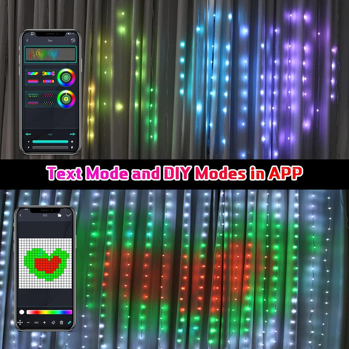 Luces de Cortina LED AKEPO 400 RGB 2x2m Control APP IP65