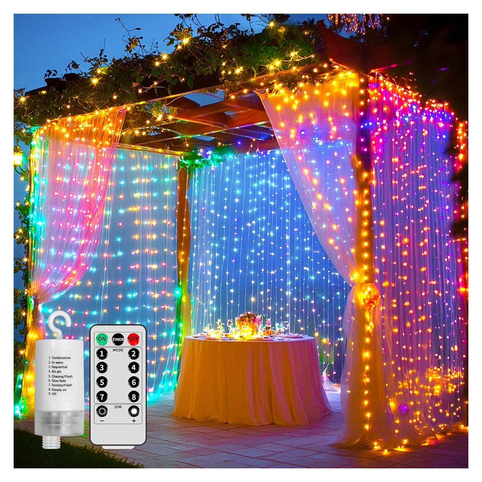 Luces de Cortina LED Multicolor 3m x 3m Ryblgled 300 LEDs
