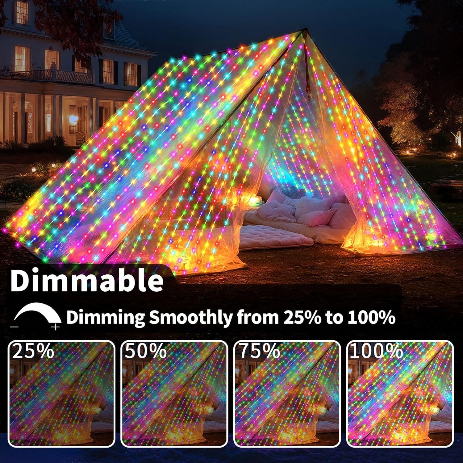 Luces de Cortina LED Multicolor 3m x 3m Ryblgled 300 LEDs