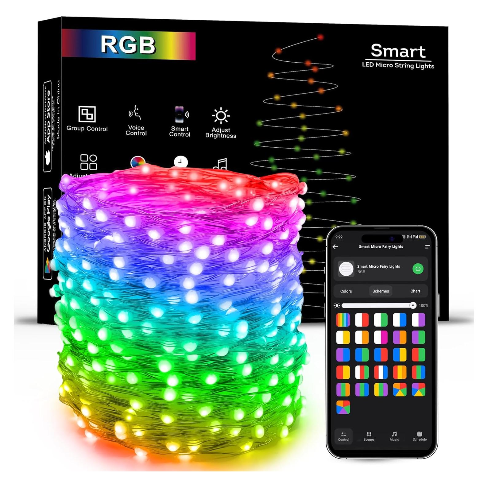 Luces de Navidad Inteligentes ODEETRONIC 20m 200LED RGB WiFi