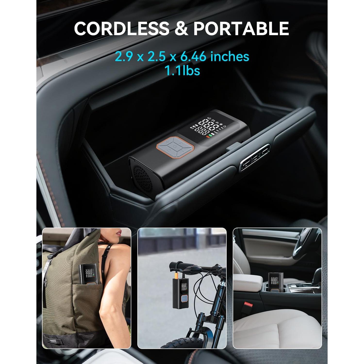 Compresor de Aire Portátil RGJNQ XR01 PRO 150PSI Inalámbrico