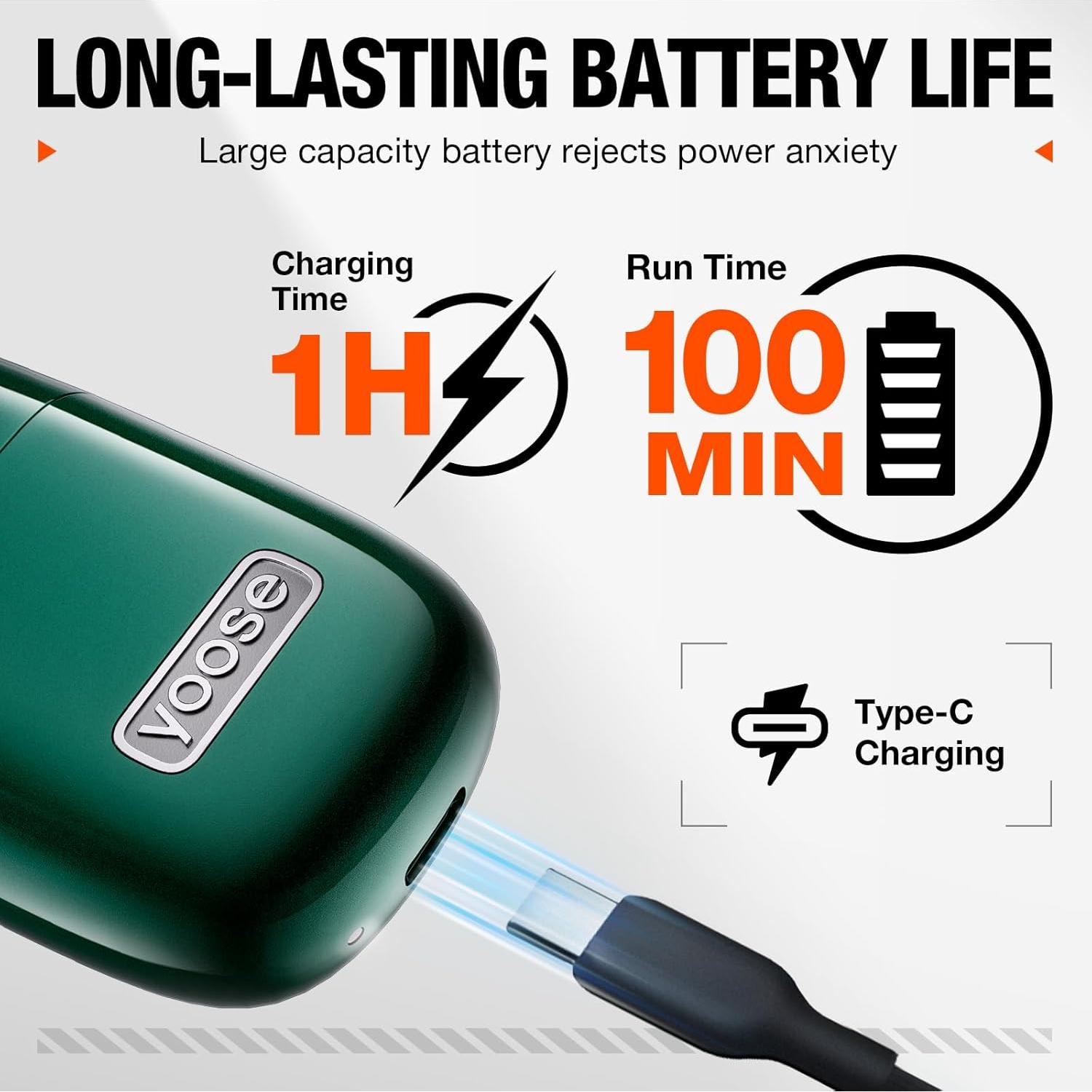 Recortador de Vello Nasal yoose N1S Portátil Impermeable Verde