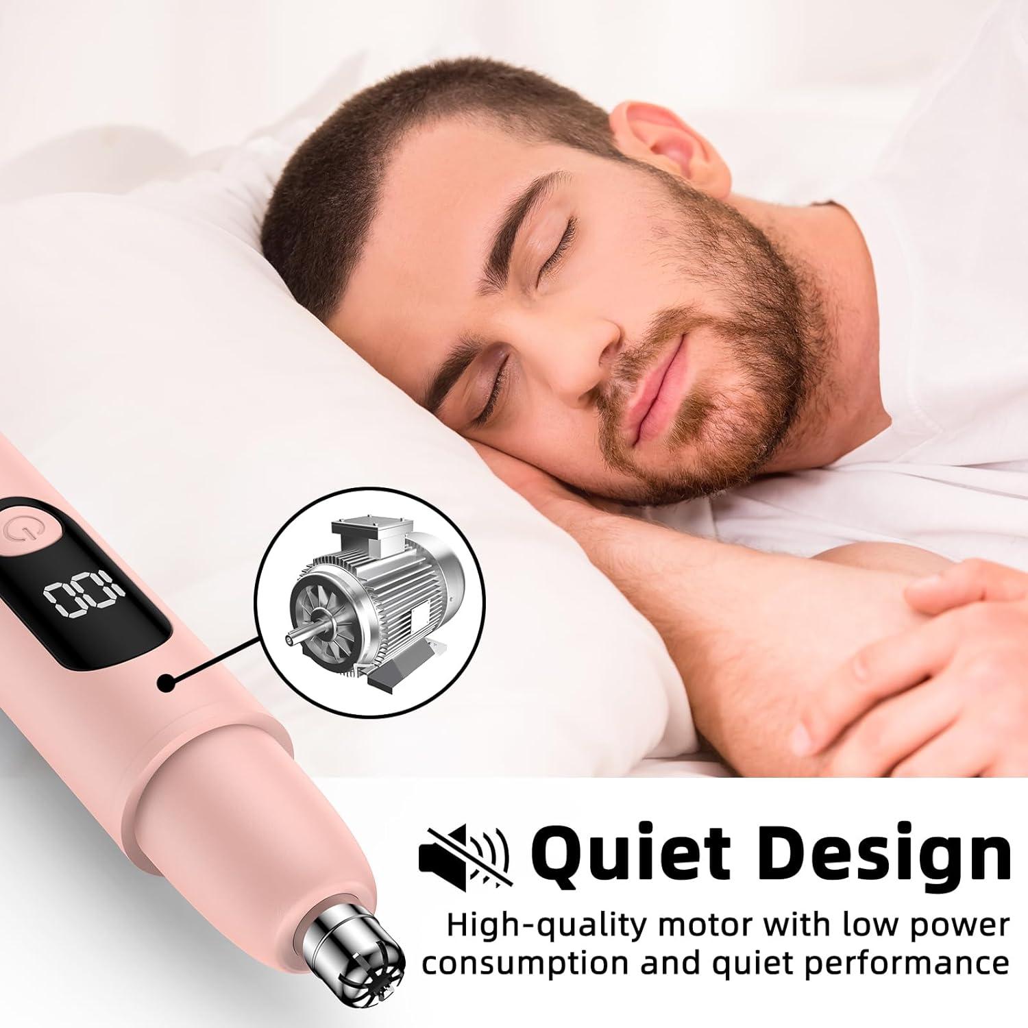 Recortador de Vello Nasal Inalámbrico Recargable Rosa - Indoloro