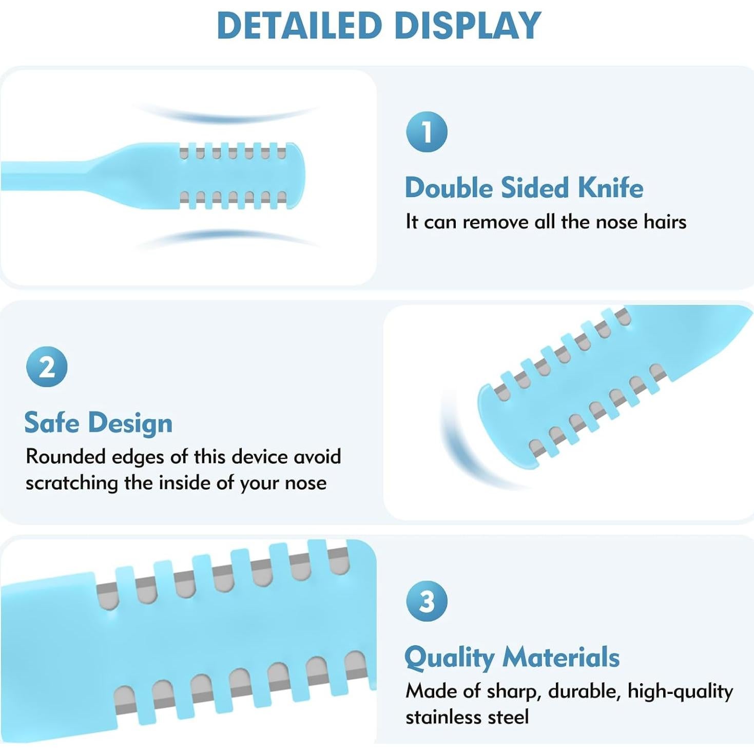 Cortador de Vello Nasal 2-en-1 CNDNO Manual Portátil