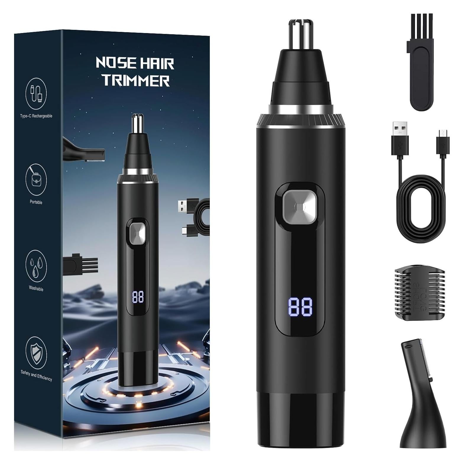 Recortador de Vello Nasal y Orejas Ginity 2 en 1 Recargable