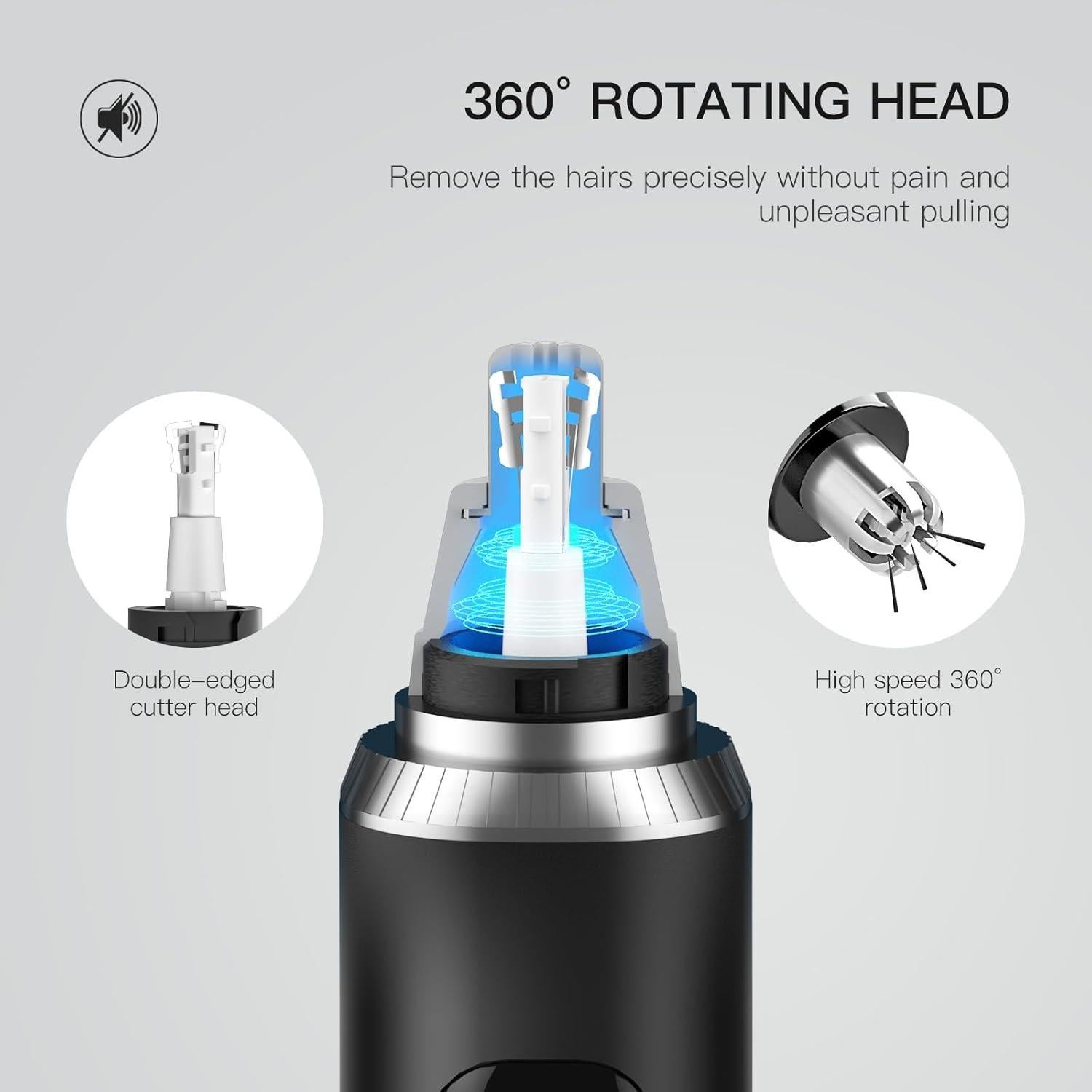 Recortador de Vello Nasal y Orejas Ginity 2 en 1 Recargable