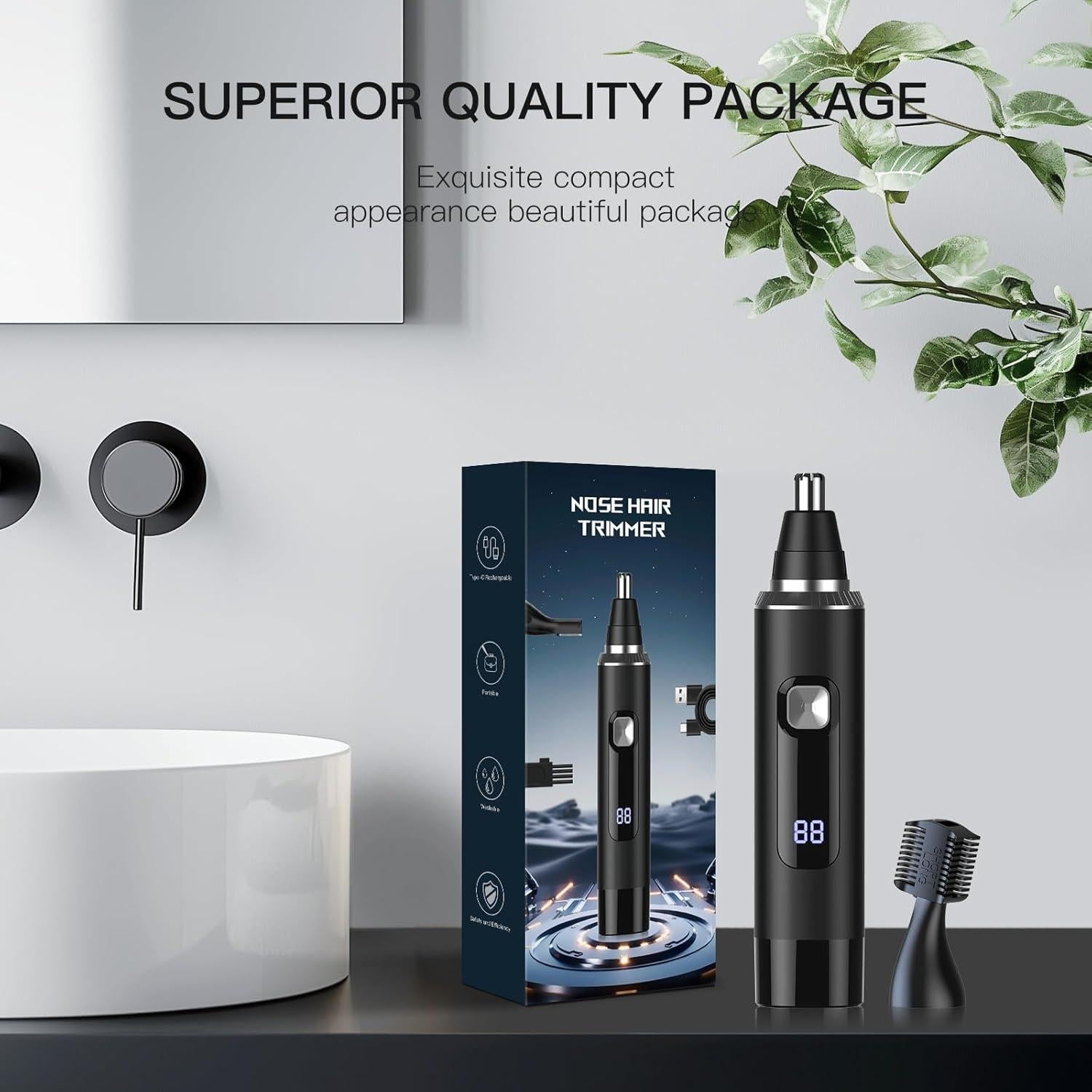 Recortador de Vello Nasal y Orejas Ginity 2 en 1 Recargable