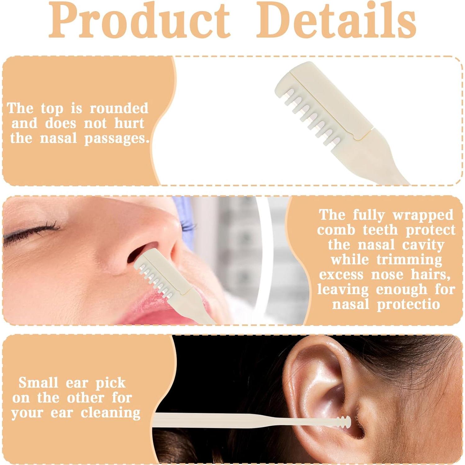 Paquete de 10 Cortadores de Vello Nasal Manual MBAIYO