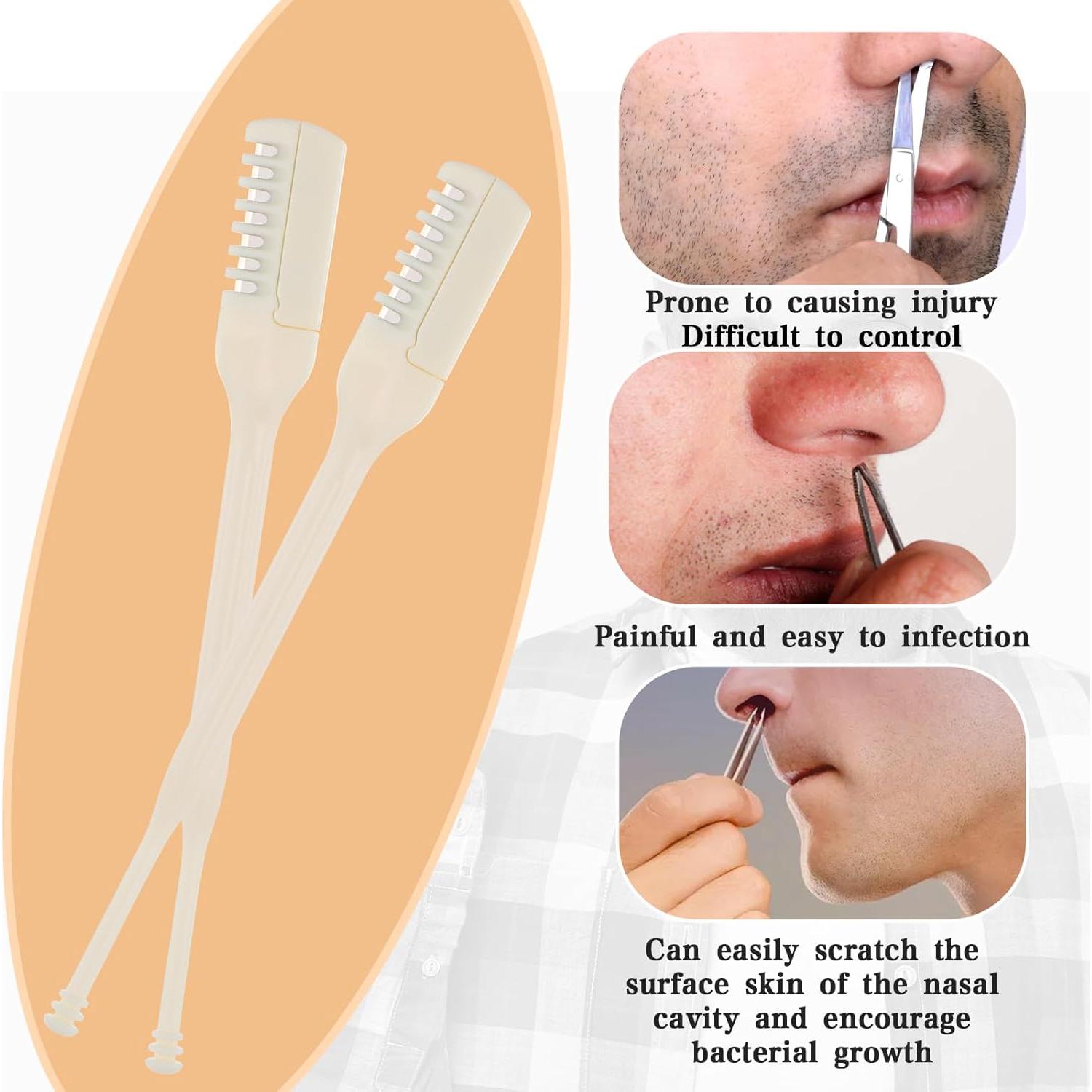Paquete de 10 Cortadores de Vello Nasal Manual MBAIYO