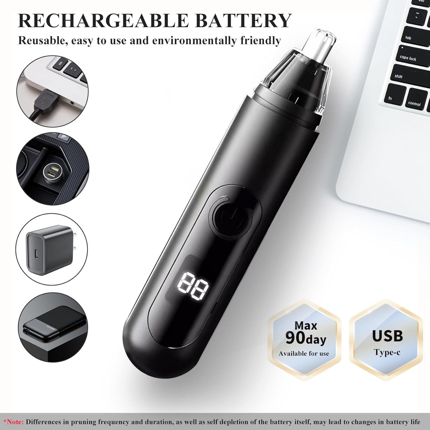 Recortador de Vello de Orejas y Nariz Kahela IPX7 Recargable