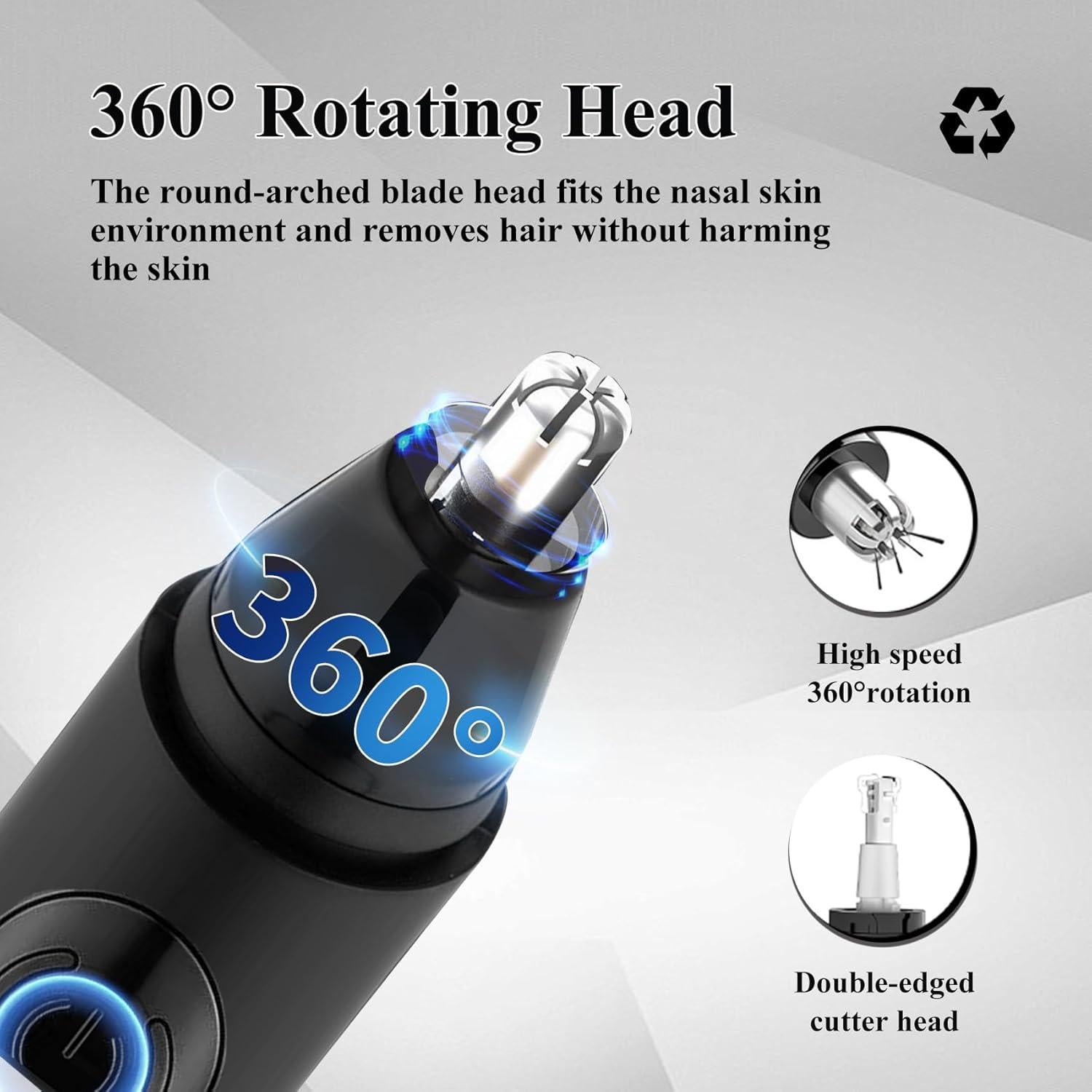 Recortador de Vello de Orejas y Nariz Kahela IPX7 Recargable