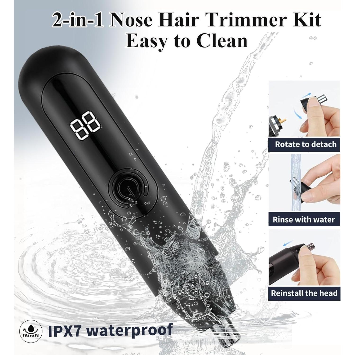 Recortador de Vello de Orejas y Nariz Kahela IPX7 Recargable