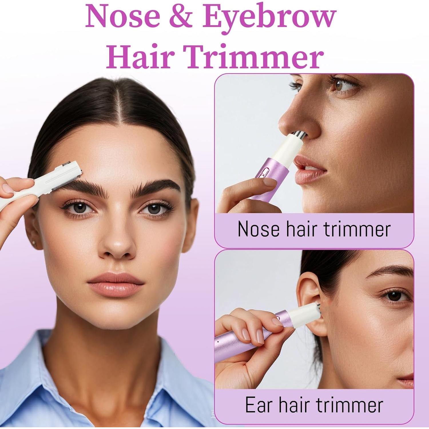 Recortador de Vello Nasal y Facial Mendaping 2 en 1 USB