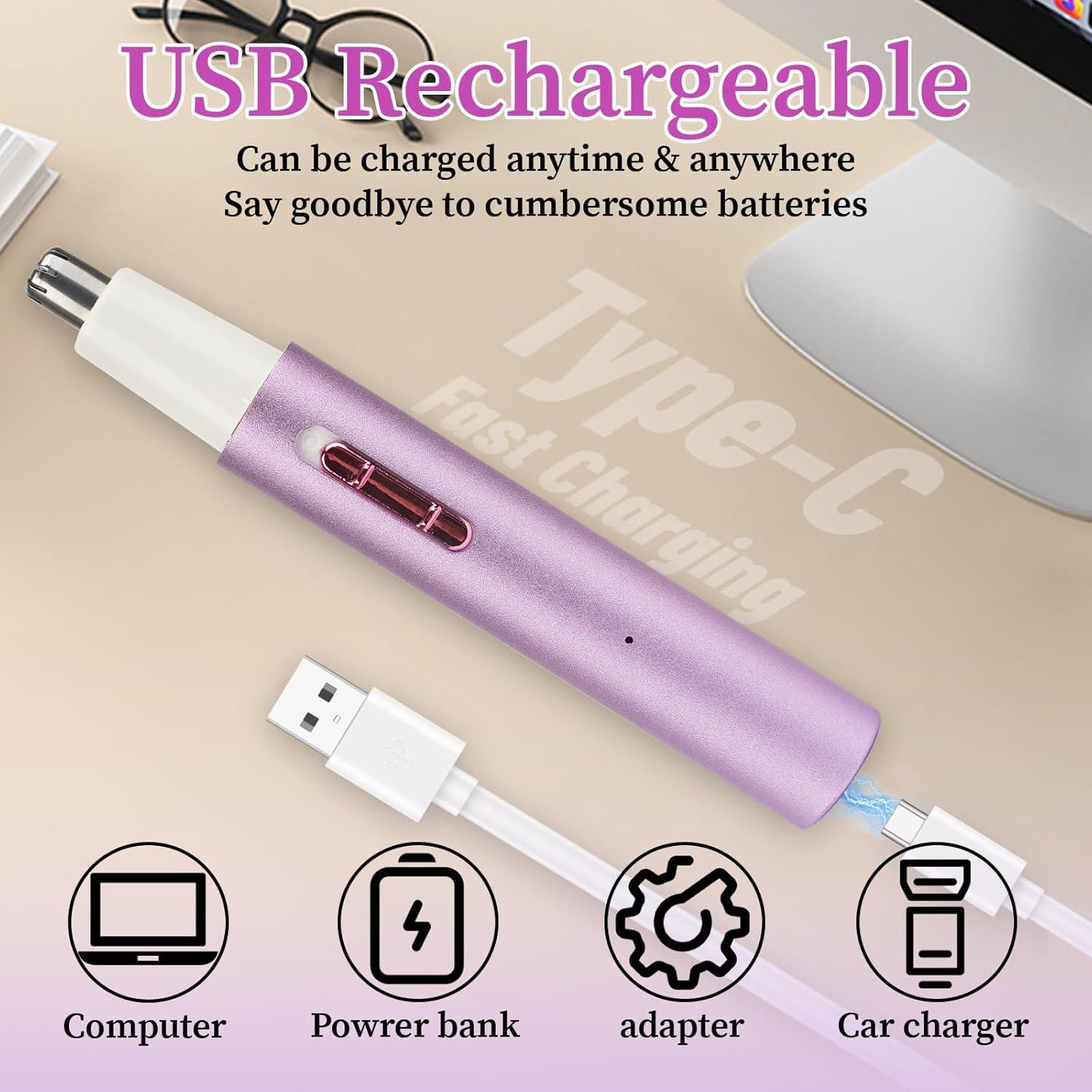 Recortador de Vello Nasal y Facial Mendaping 2 en 1 USB