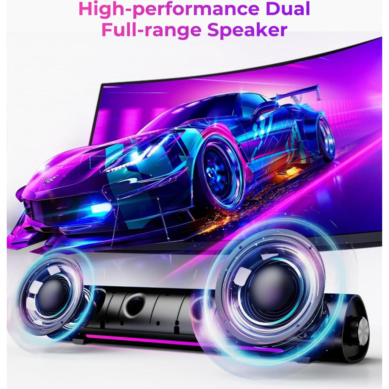 Barra de Sonido Auphyra RSP-01 con Luz LED y Control de Volumen