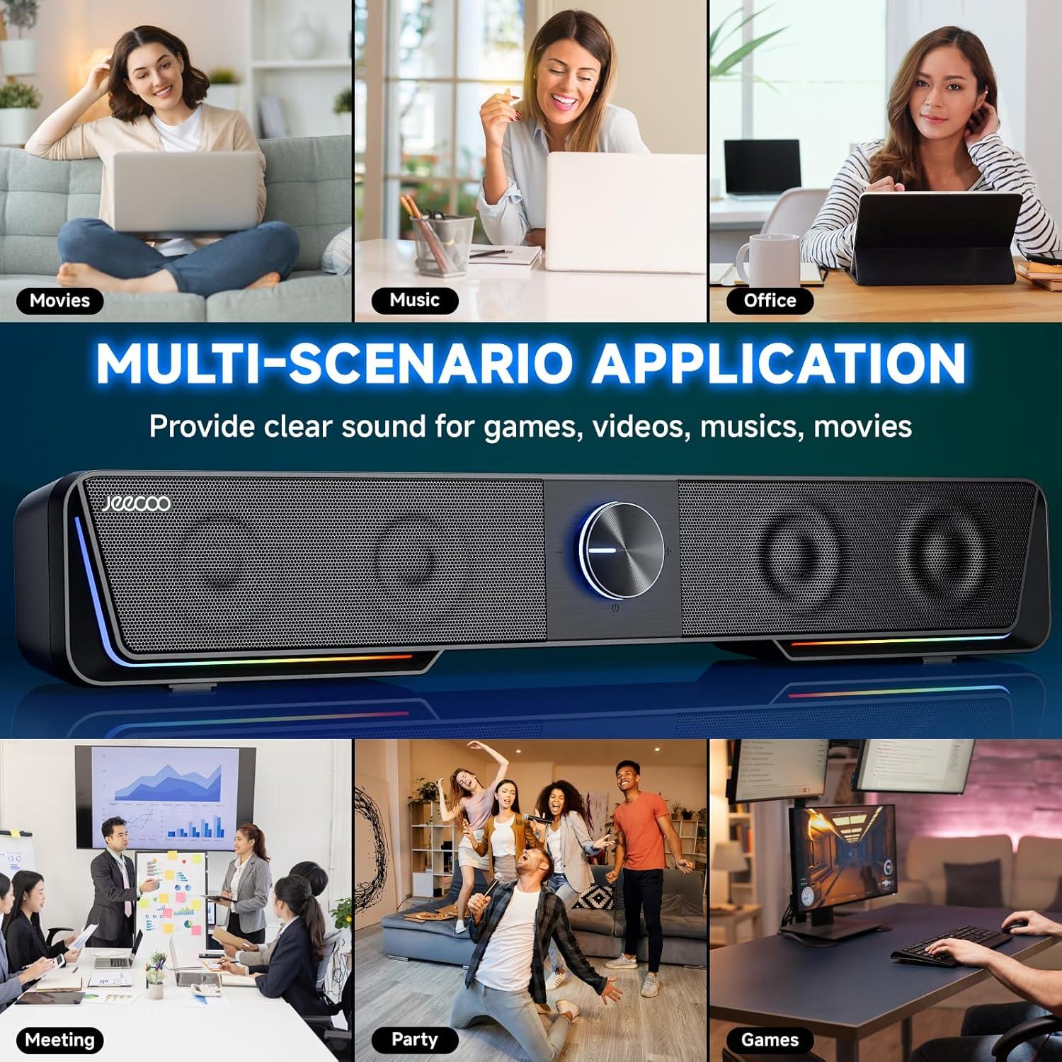 Altavoces Bluetooth Jeecoo A40 USB con Luz LED 5W