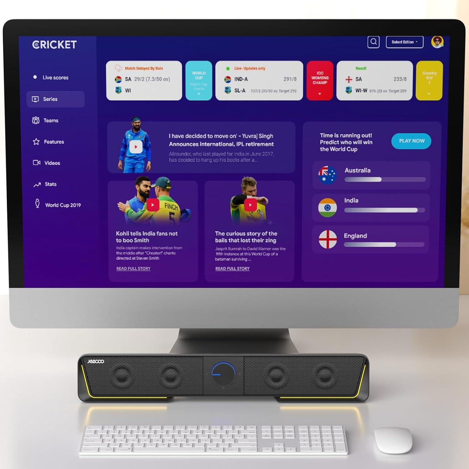 Altavoces Bluetooth Jeecoo A40 USB con Luz LED 5W