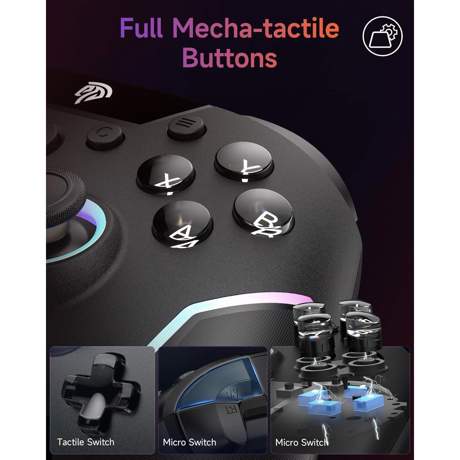 Controlador Inalámbrico EasySMX X20 RGB para PC/Switch/Android