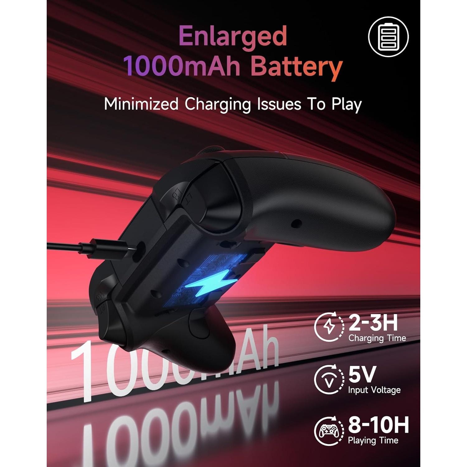 Controlador Inalámbrico EasySMX X20 RGB para PC/Switch/Android