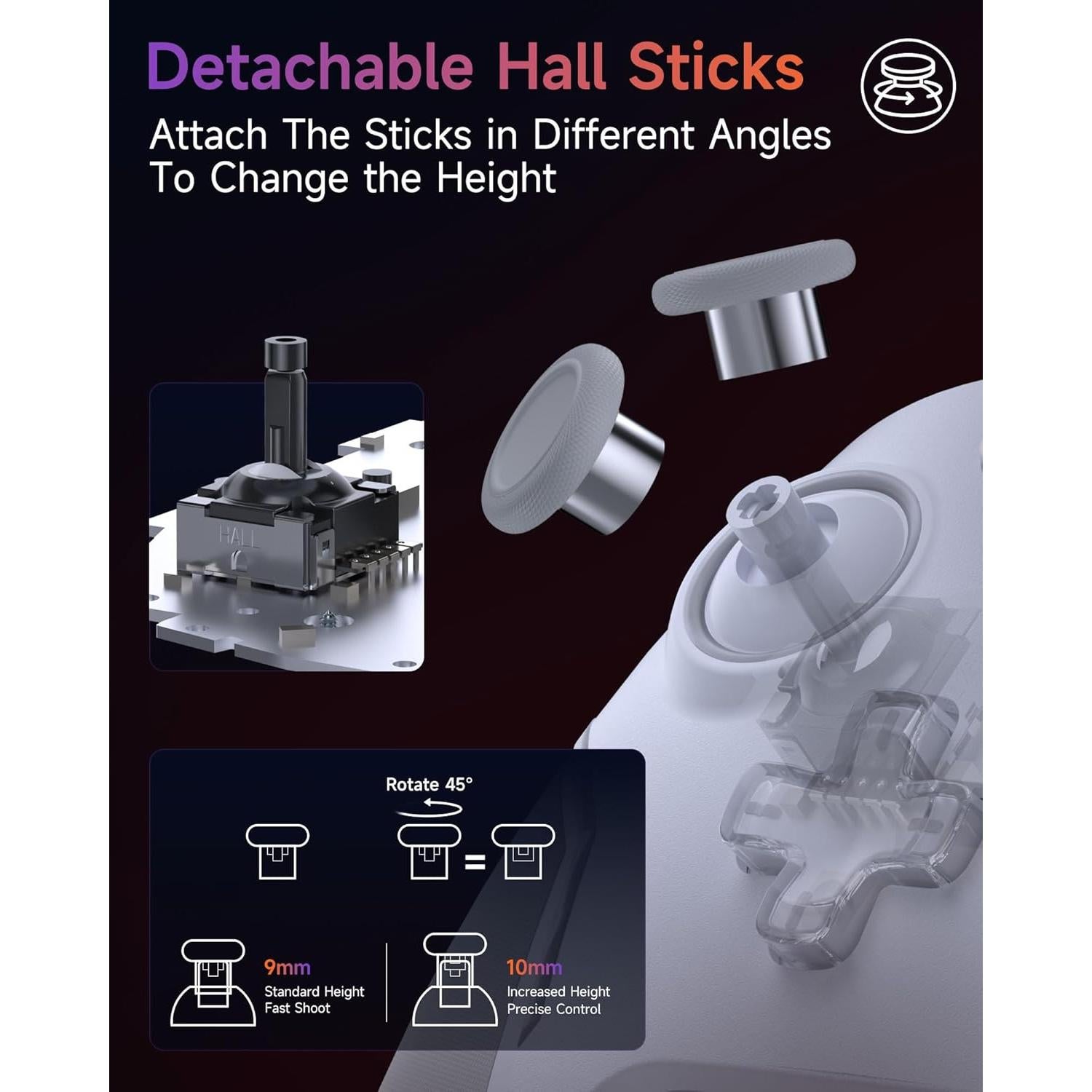 Controlador Inalámbrico EasySMX X20 para PC y Switch - RGB, 1000Hz