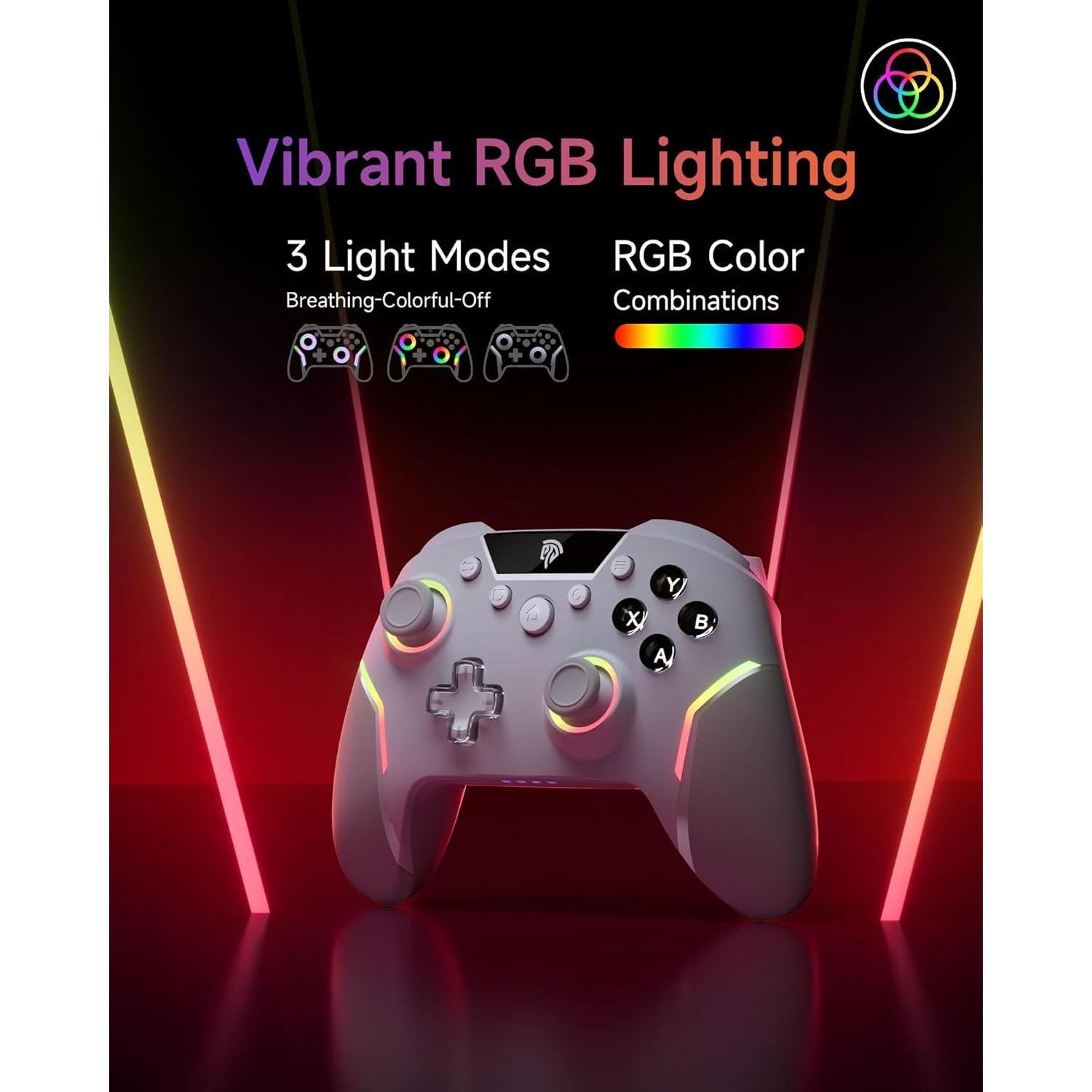 Controlador Inalámbrico EasySMX X20 para PC y Switch - RGB, 1000Hz