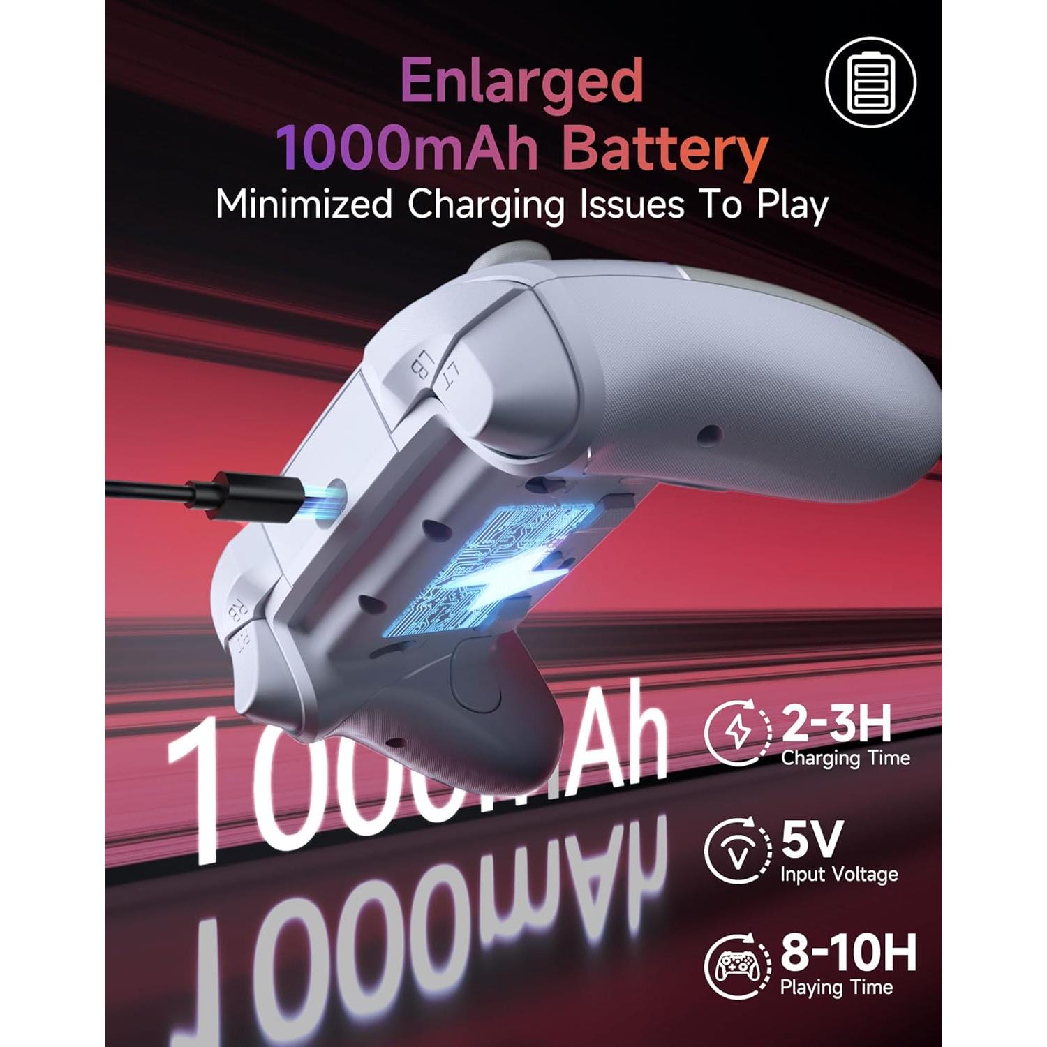 Controlador Inalámbrico EasySMX X20 para PC y Switch - RGB, 1000Hz