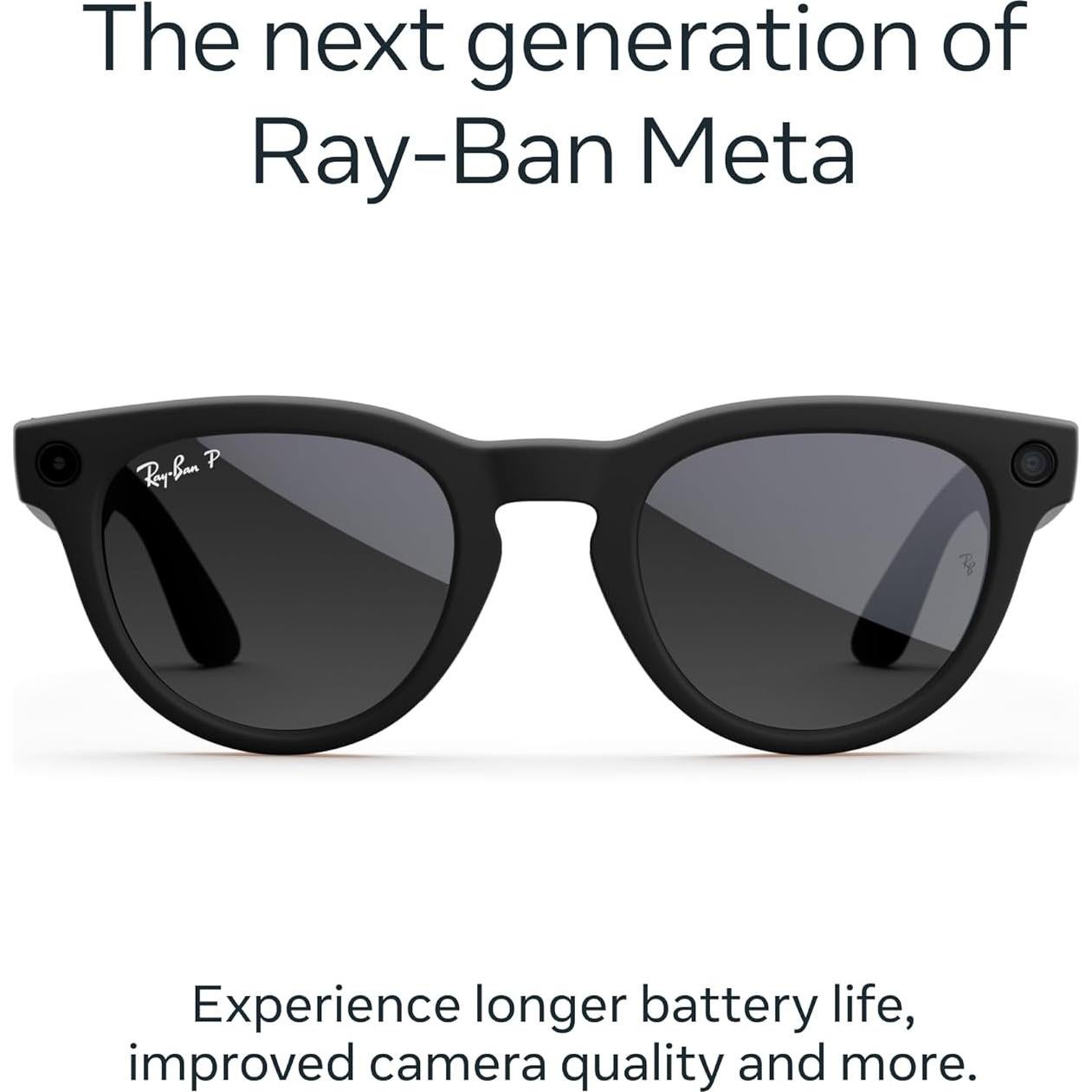 Gafas Ray-Ban Meta Headliner Gen 2 - Negro Mate, Lentes Grises