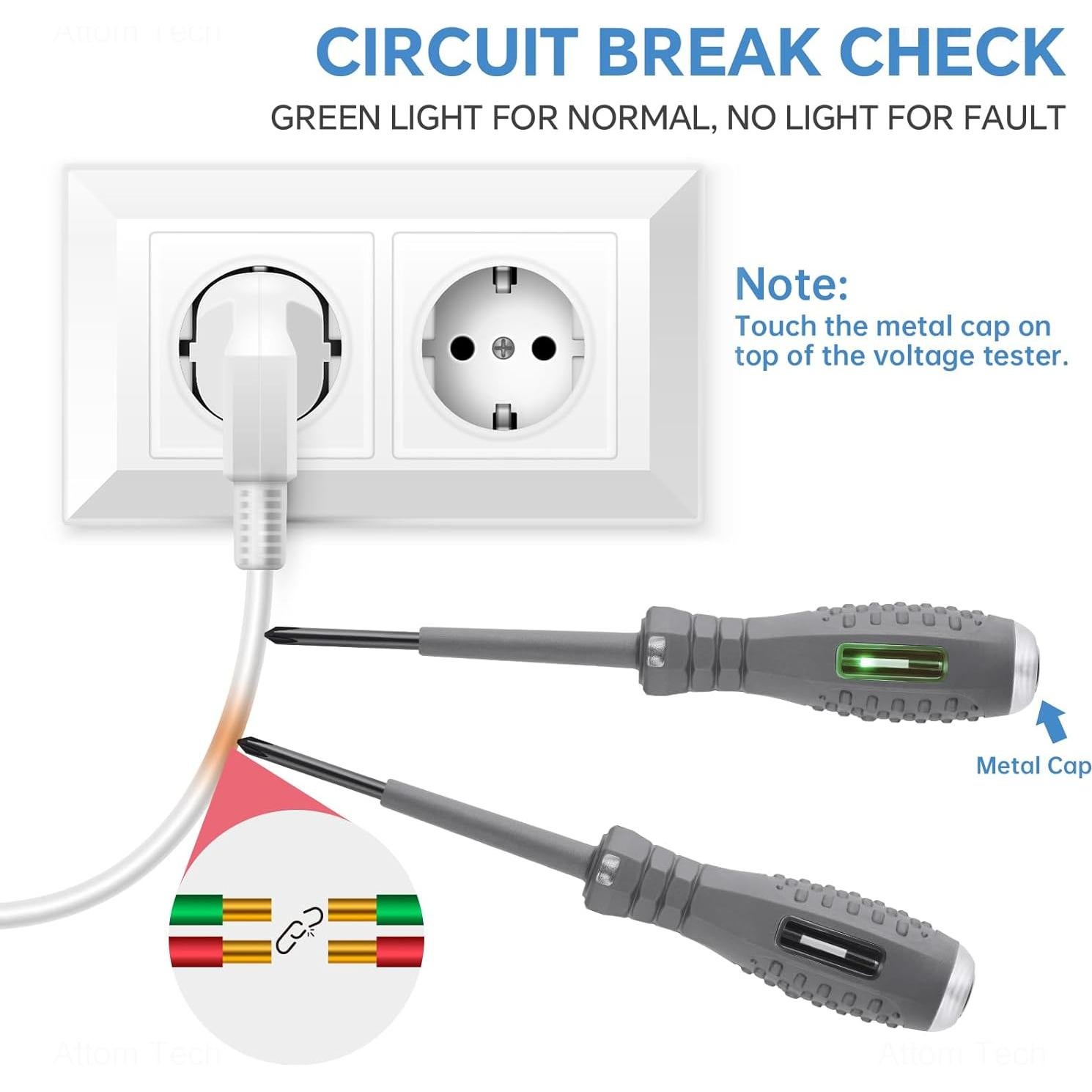 Conjunto de Destornillador y Probador de Voltaje Tomorotec 2PCS