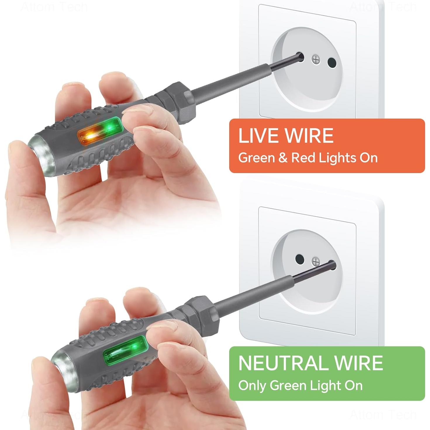 Conjunto de Destornillador y Probador de Voltaje Tomorotec 2PCS