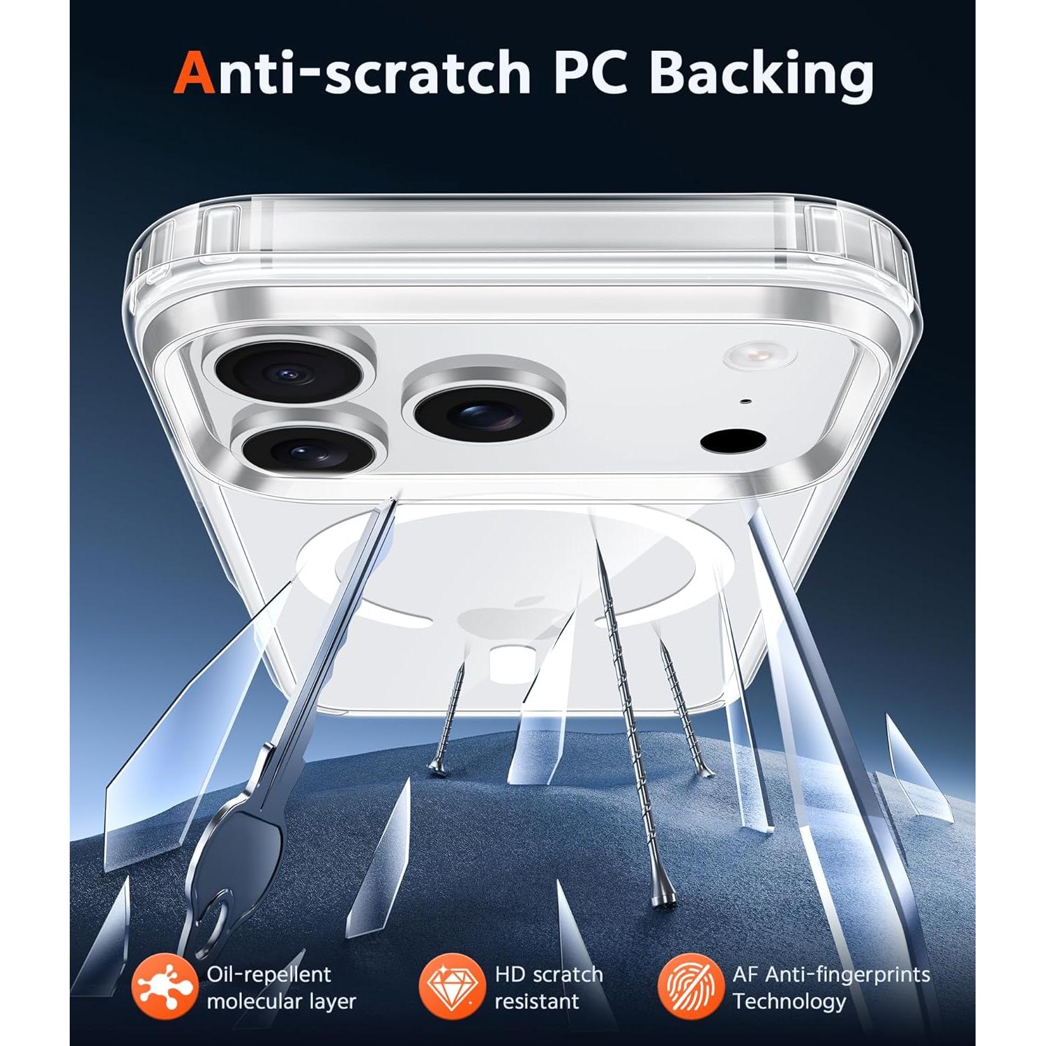 Funda Transparente Magnética FNTCASE para iPhone 17 Pro Slim