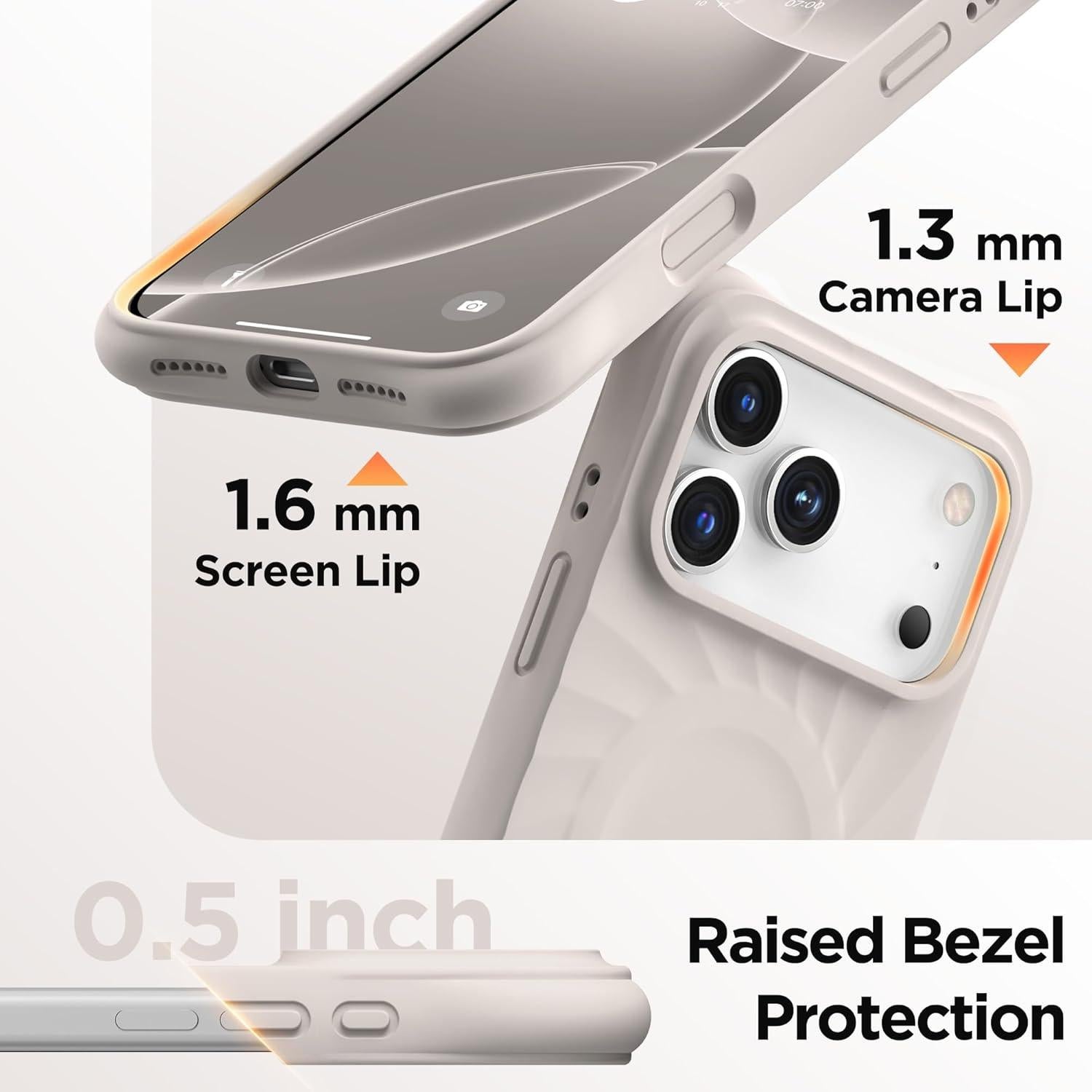 Funda Magnética COFFKER para iPhone 17 Pro Max - Silicona Piedra