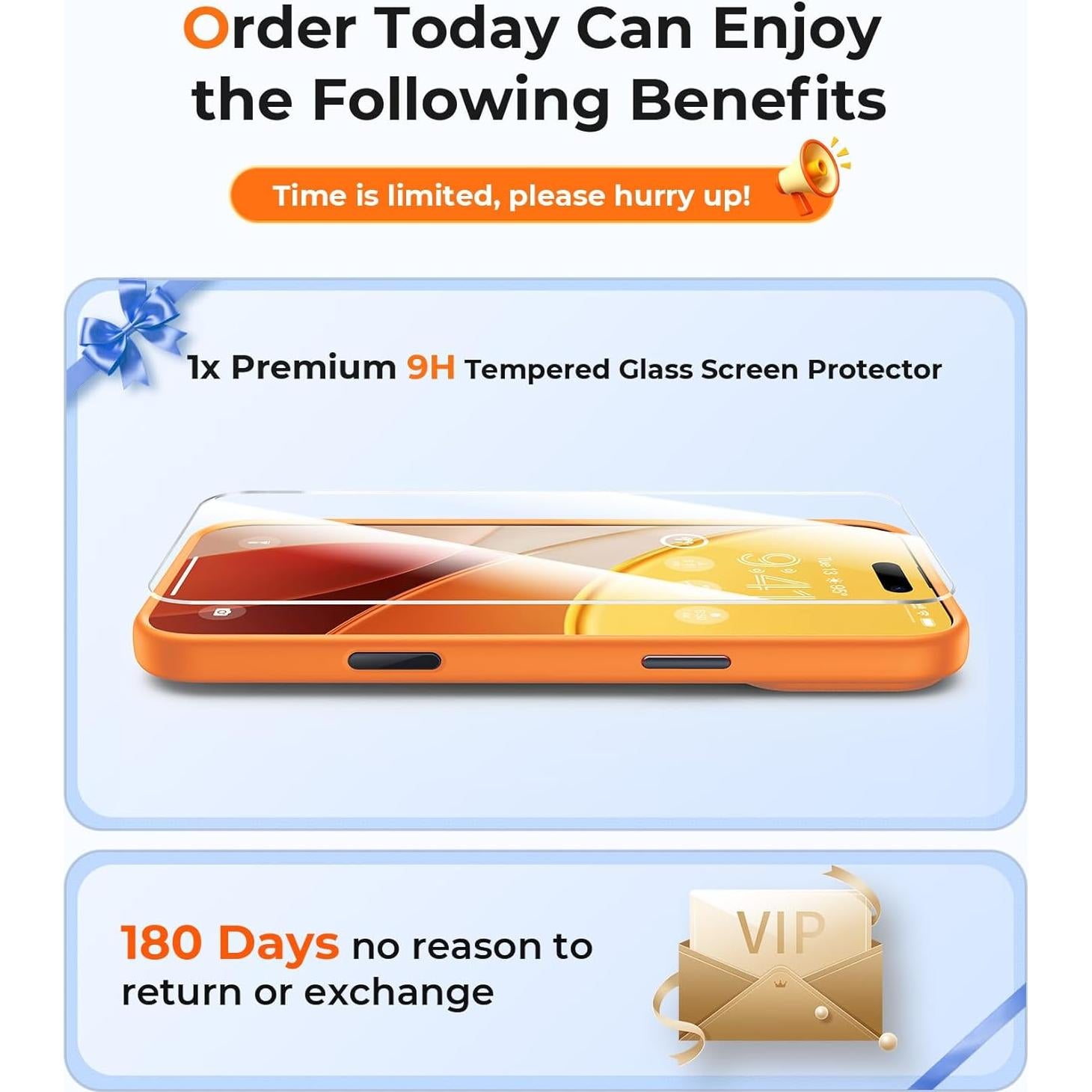 Funda Magnética CHICLADY para iPhone 17 Pro Max Naranja