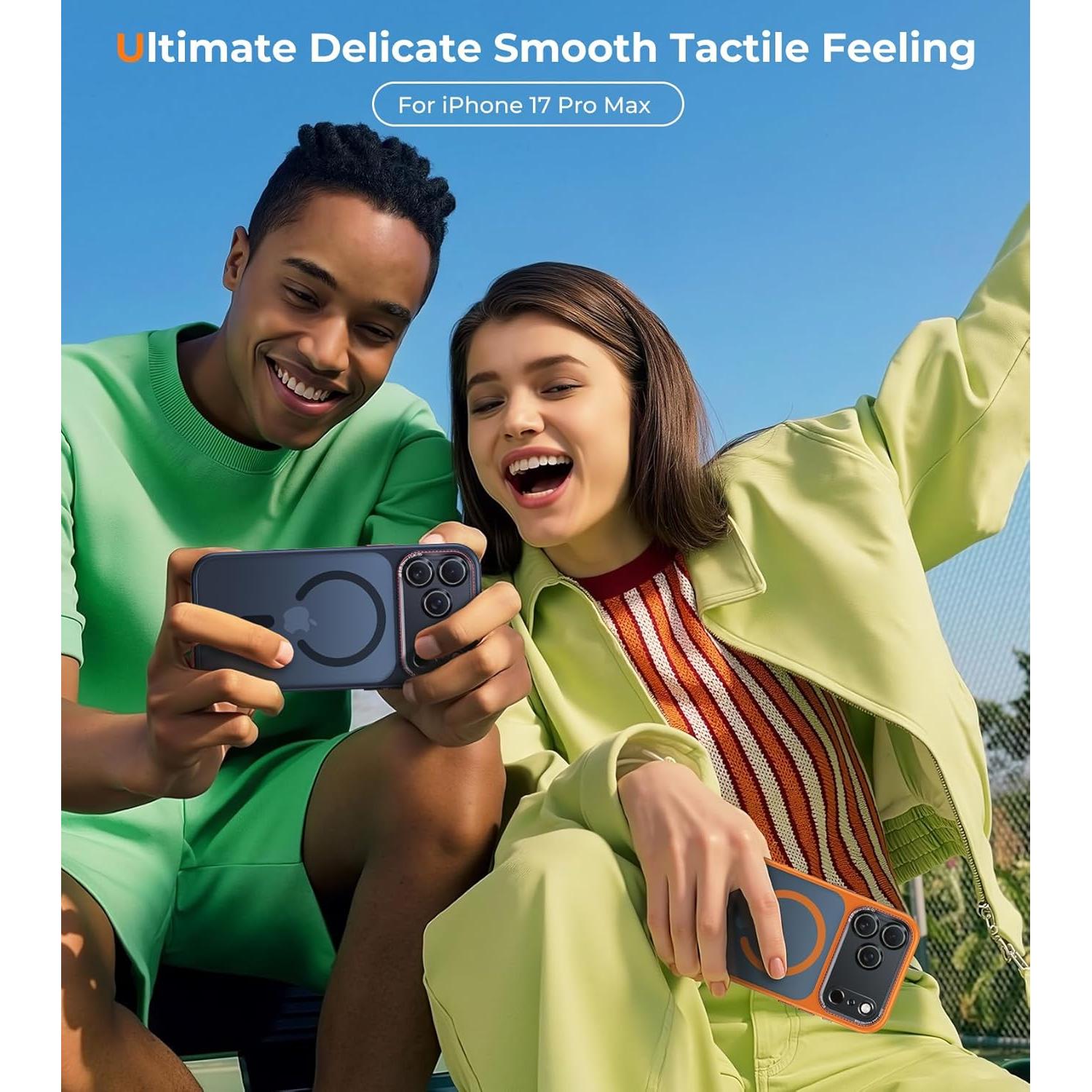 Funda Magnética CHICLADY para iPhone 17 Pro Max Naranja