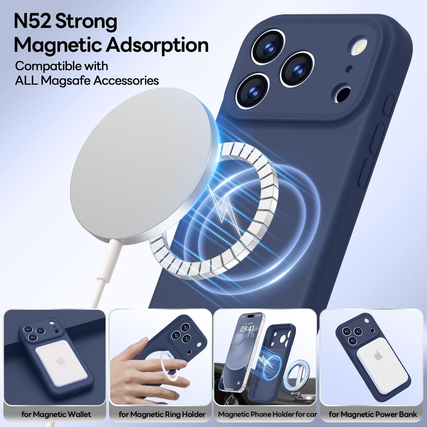 Funda Silicona Premium LOVE 3000 para iPhone 17 Pro Max Azul