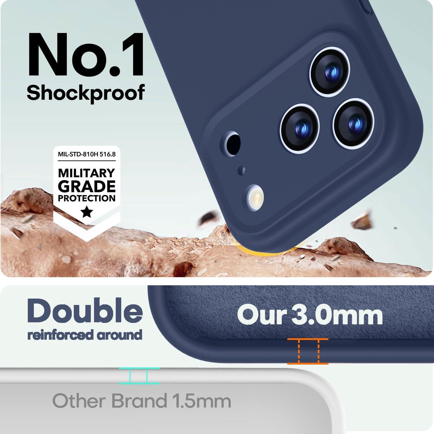 Funda Silicona Premium LOVE 3000 para iPhone 17 Pro Max Azul