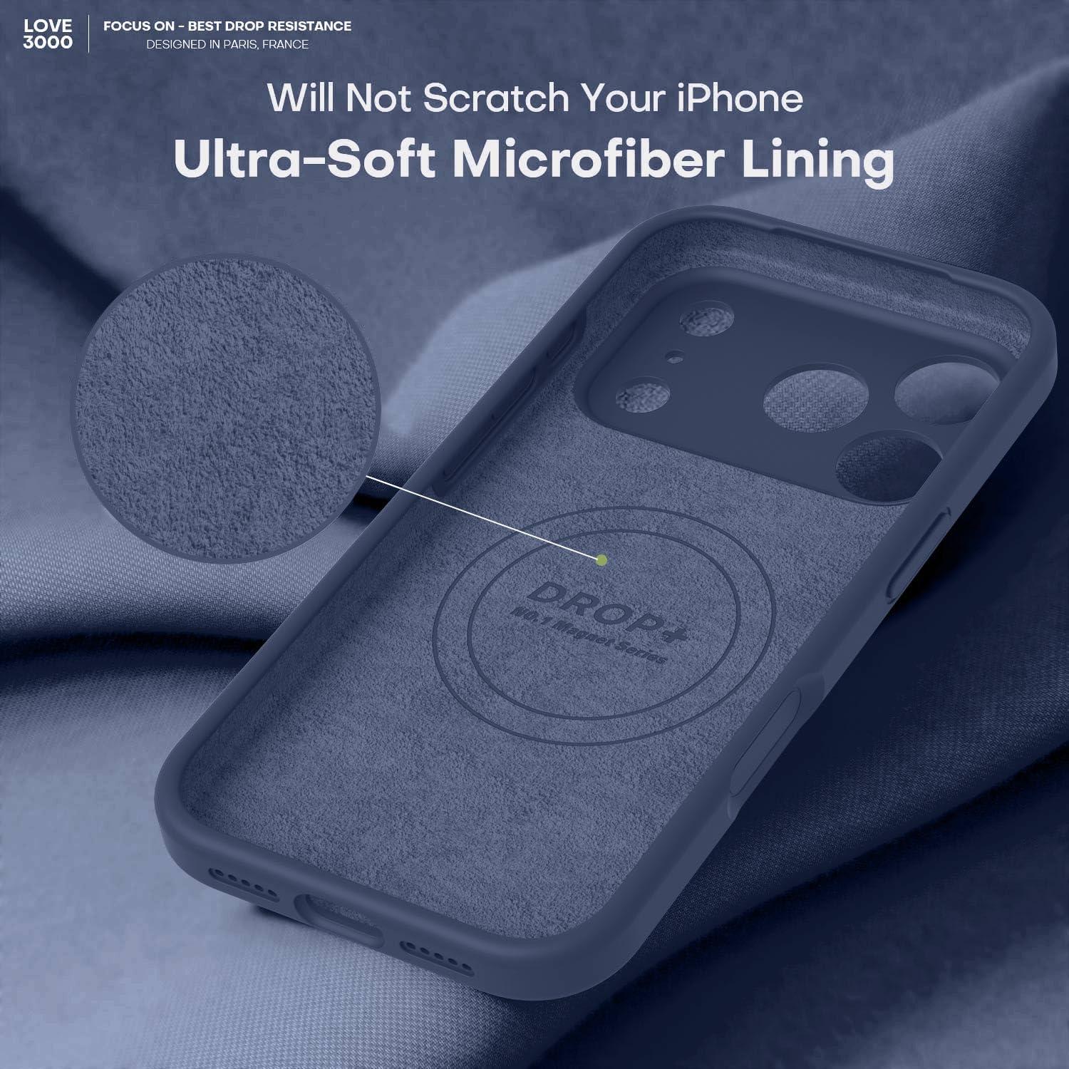 Funda Silicona Premium LOVE 3000 para iPhone 17 Pro Max Azul