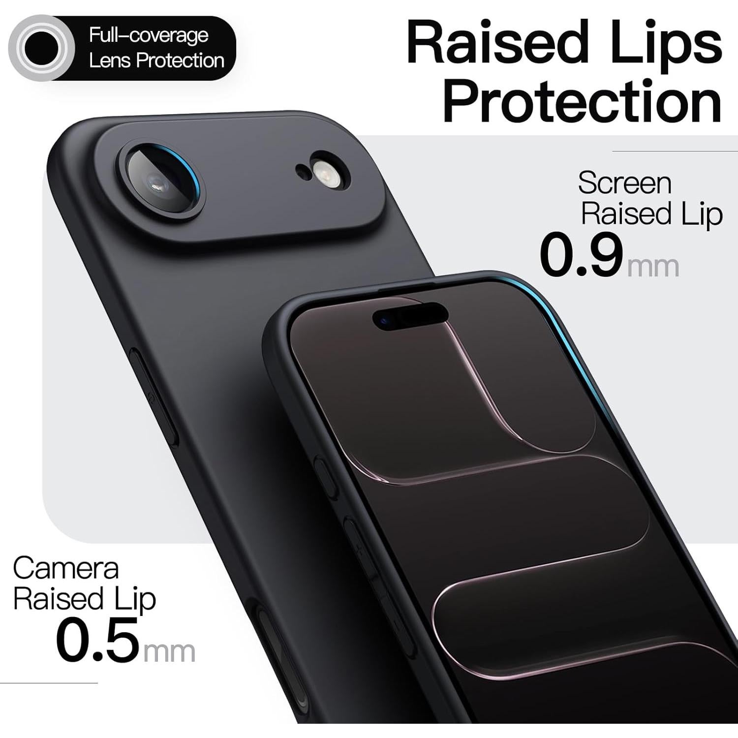 Funda Slim JETech para iPhone 17 Air - Ultra Delgado Negro