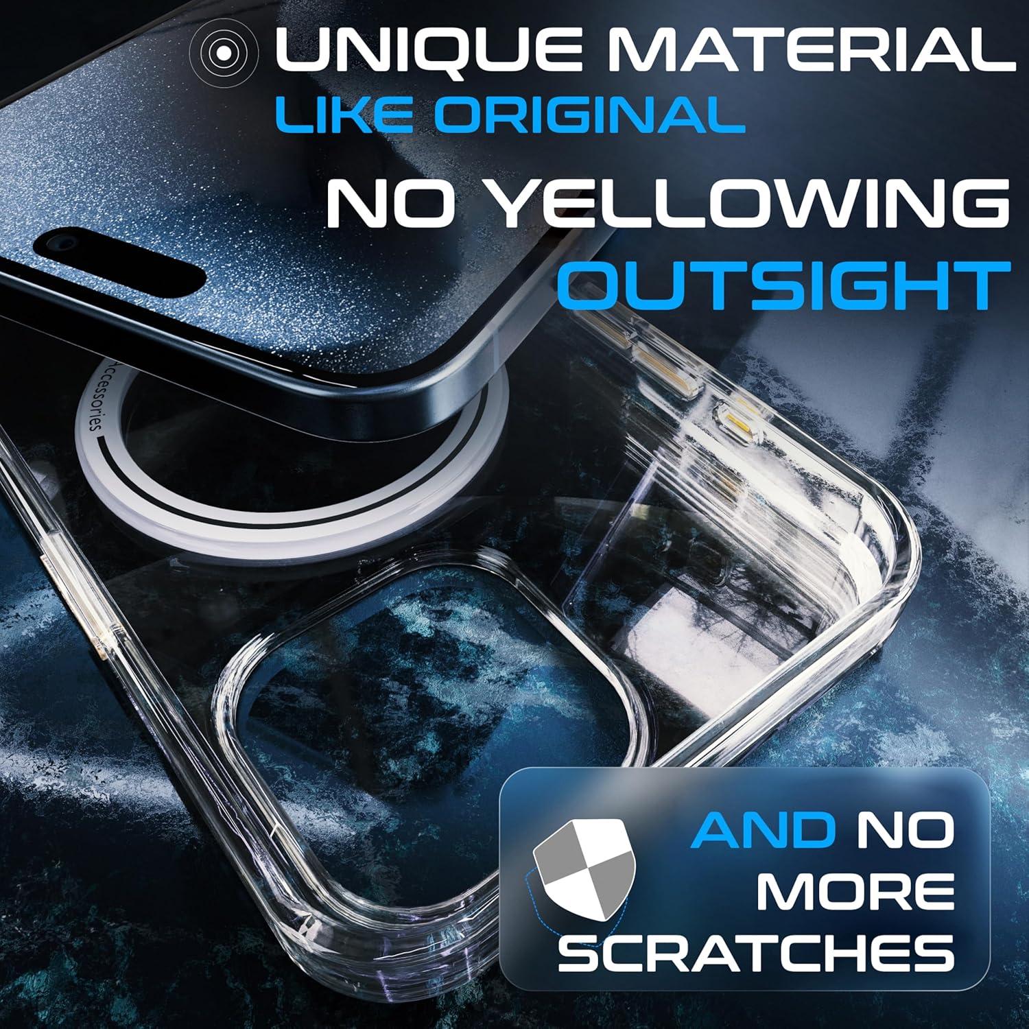 Funda Transparente ROXX para iPhone 16 Pro | Resistente al Amarillamiento | Protección Completa