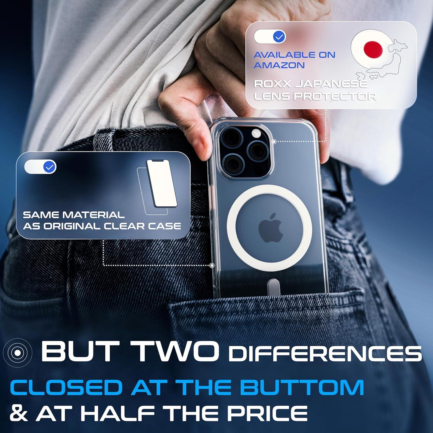 Funda Transparente ROXX para iPhone 16 Pro | Resistente al Amarillamiento | Protección Completa