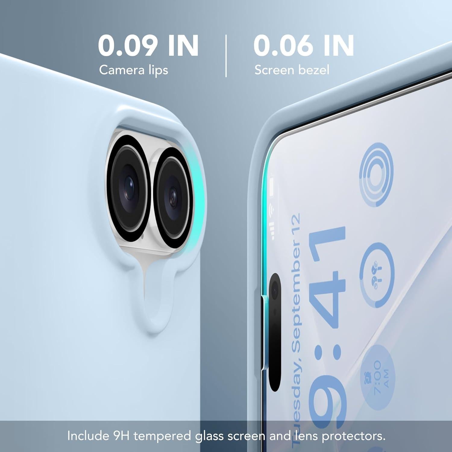 Funda Magnética GONEZ para iPhone 16 6.1" Azul con Protector