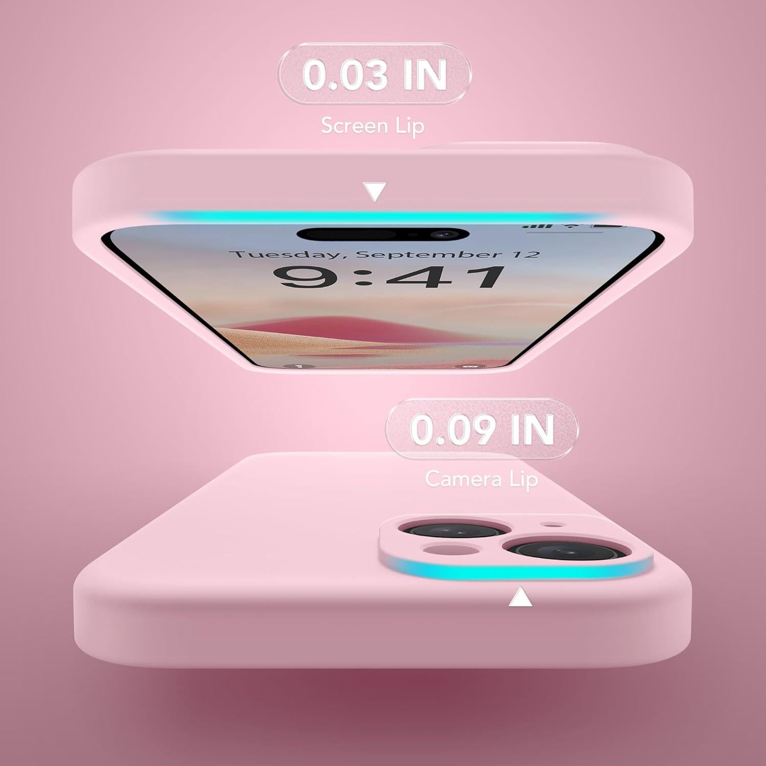 Funda Magnética SuydanBox para iPhone 15 Plus 6.7" Rosa Tiza