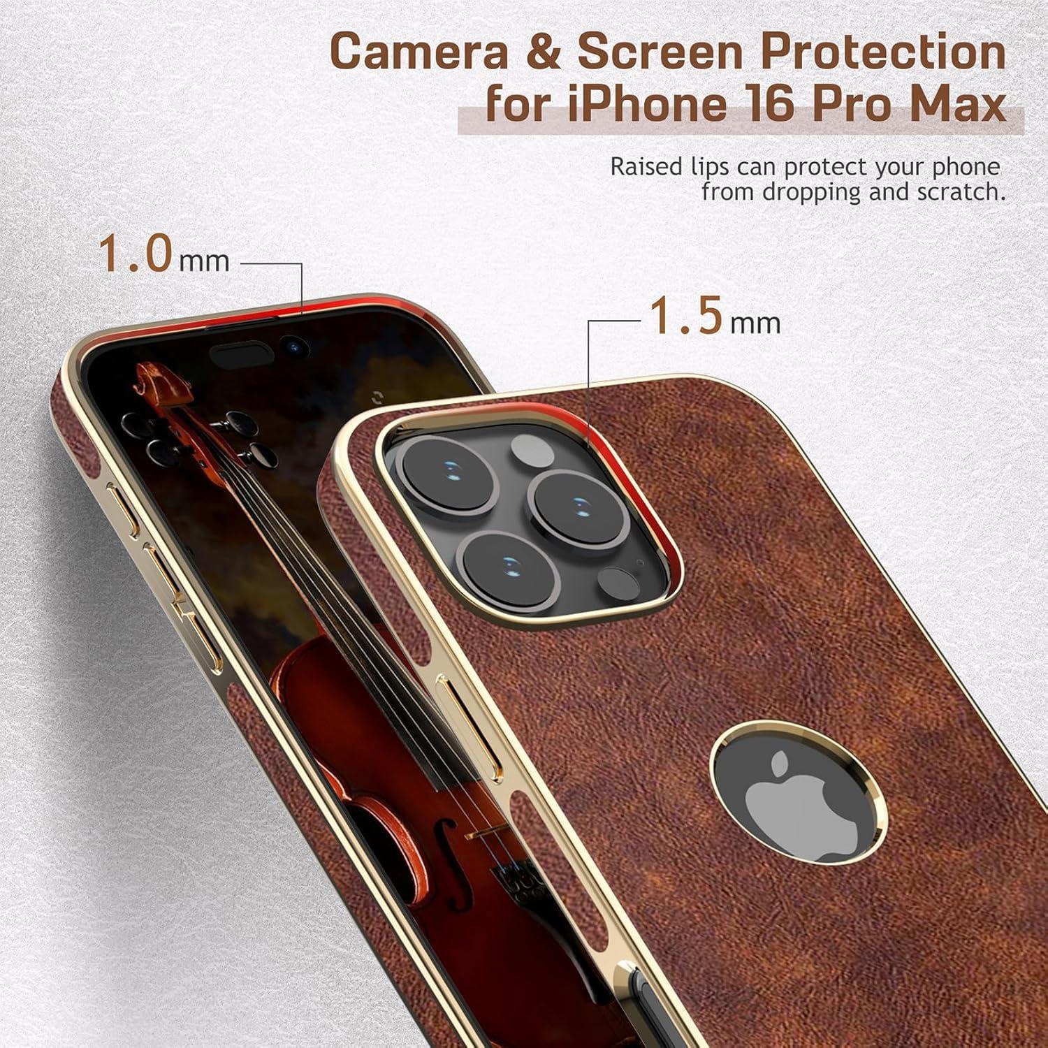 Funda de Cuero Vintage LOHASIC para iPhone 16 Pro Max 2024