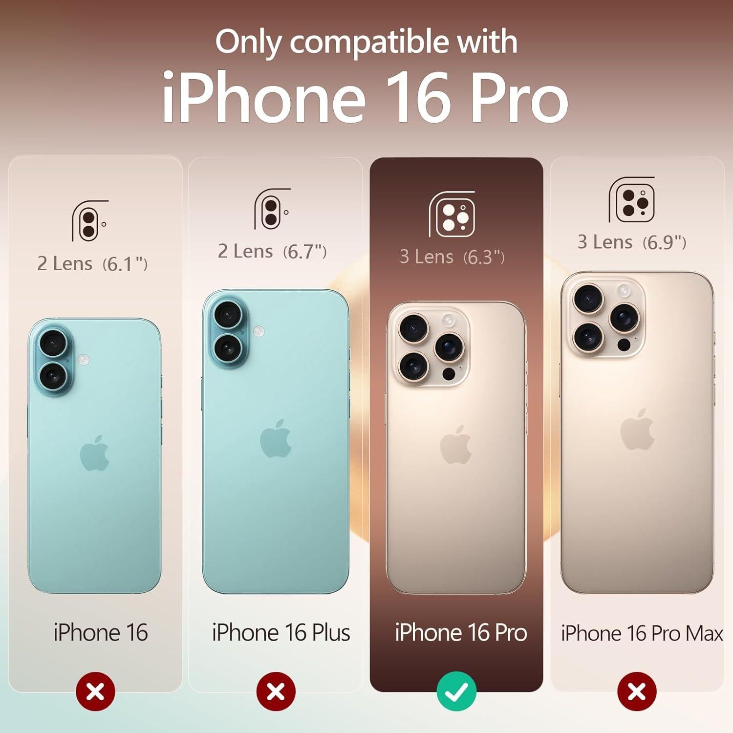 Funda Magnética FlyReal para iPhone 16 Pro con Protectores 9H